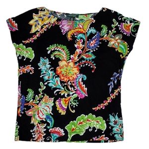 💥SALE!💥Lauren Ralph Lauren Floral Black Sleeveless Top
